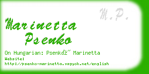 marinetta psenko business card